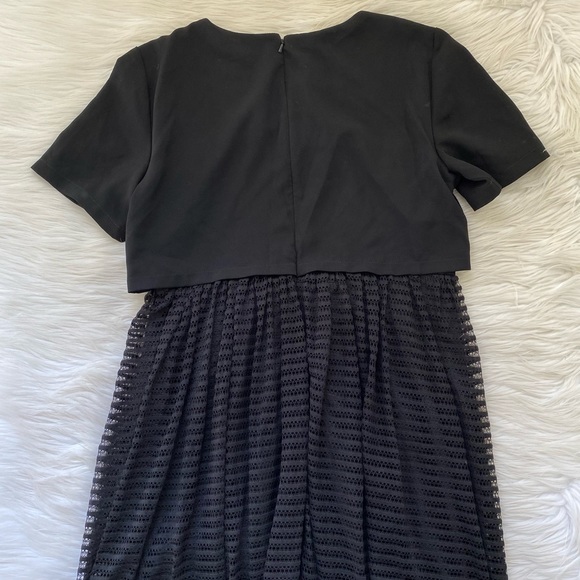 ASOS Maternity Black Lace Skirt Short Sleeve Dress - Picture 6 of 9